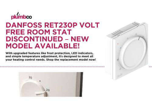 Important Update: Danfoss RET230P Volt Free Room Stat Discontinued – New Model Available!